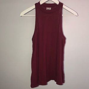 Burgundy Free people tank top